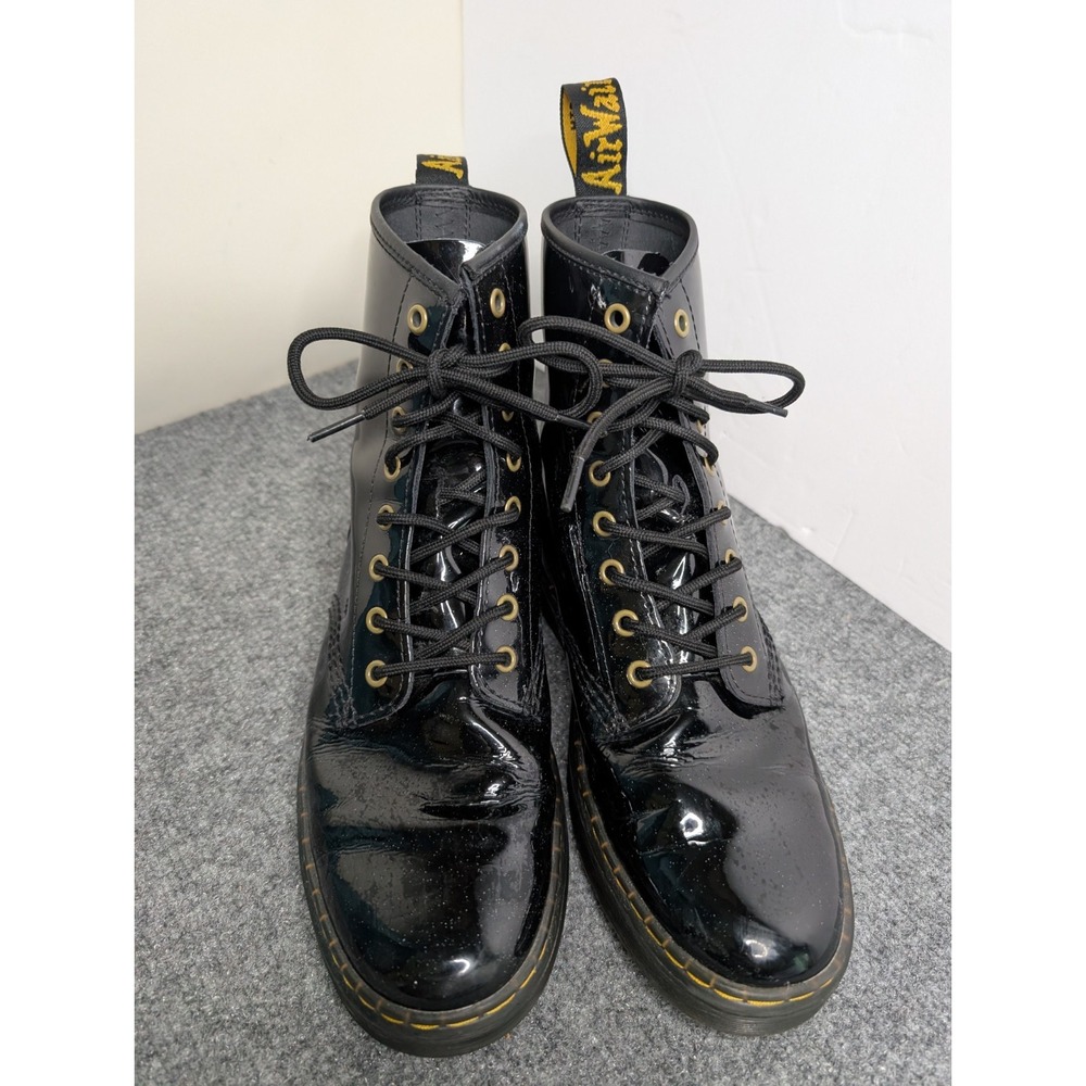 DOC MARTENS Patent Leather Boots, black, Women's size US 9/UK 8 - AW004 READ - Picture 2 of 12